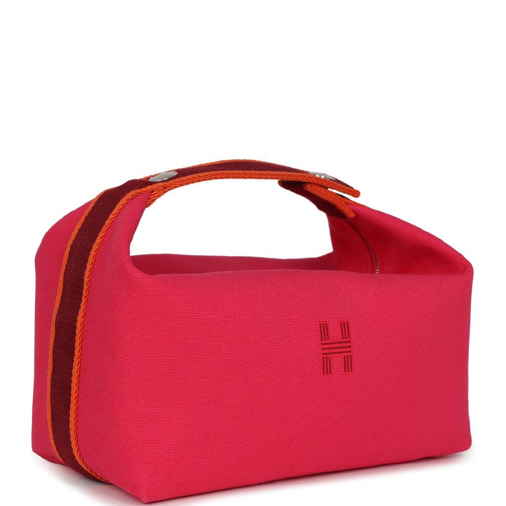 Hermes Bride A Brac Carre Case GM Hibiscus Canvas Palladium Hardware