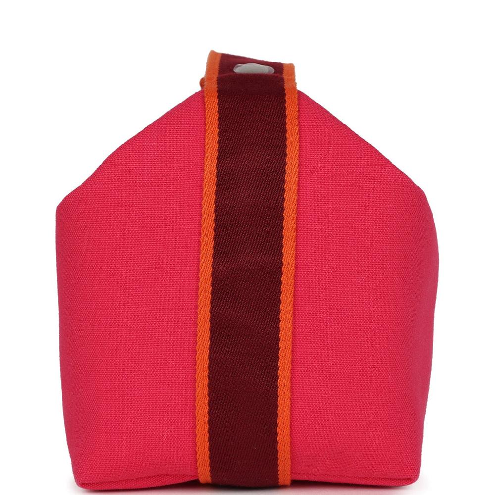 Hermes Bride A Brac Carre Case GM Hibiscus Canvas Palladium Hardware