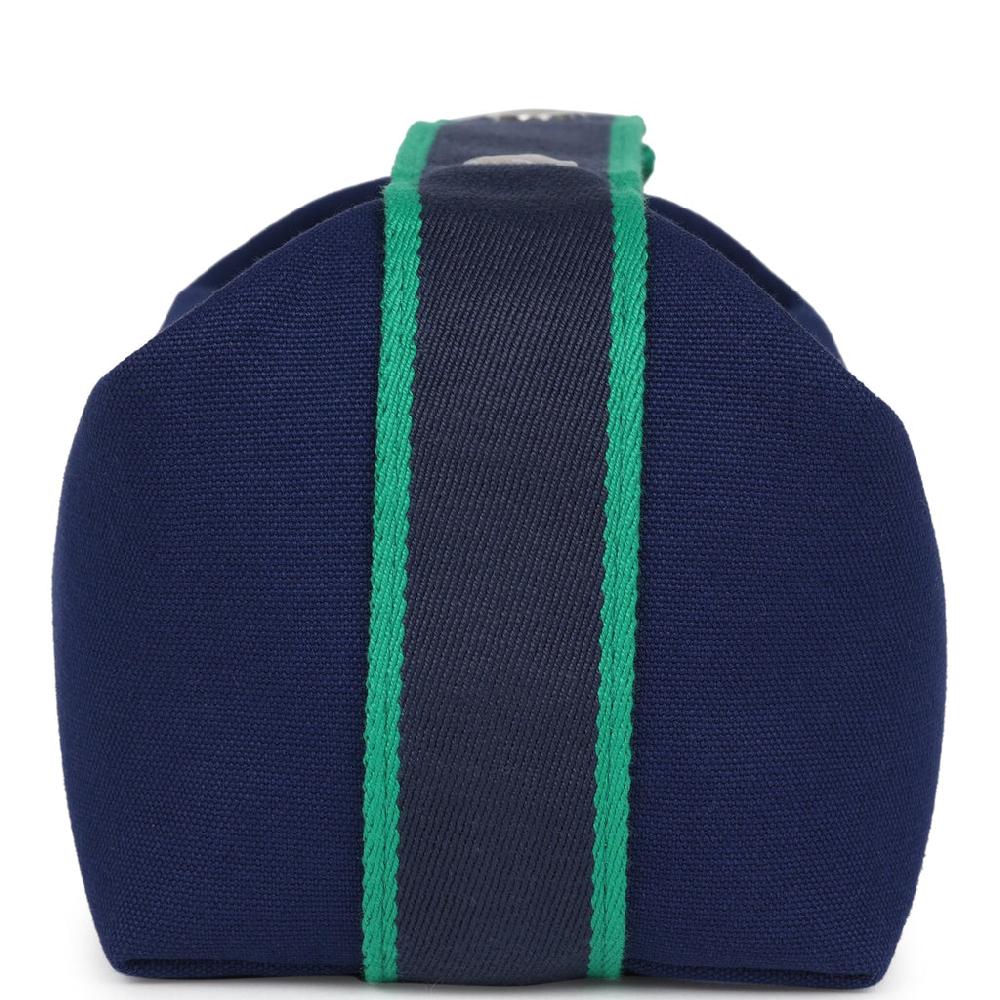 Hermes Bride-A-Brac Case PM Marine Canvas Palladium Hardware