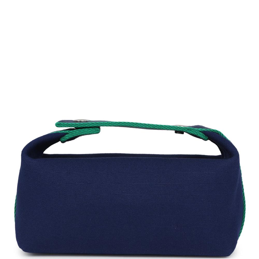Hermes Bride-A-Brac Case PM Marine Canvas Palladium Hardware