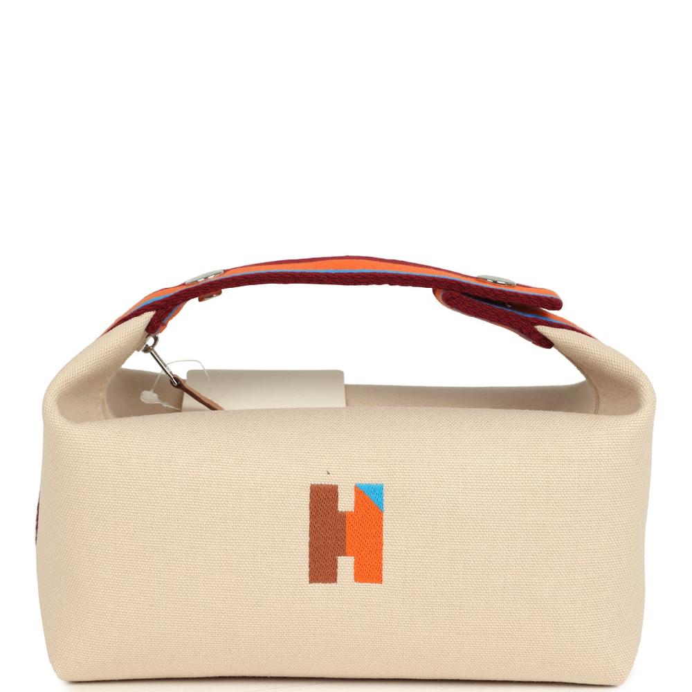 Hermes Bride A Brac Pavillon PM Naturel Canvas Palladium Hardware