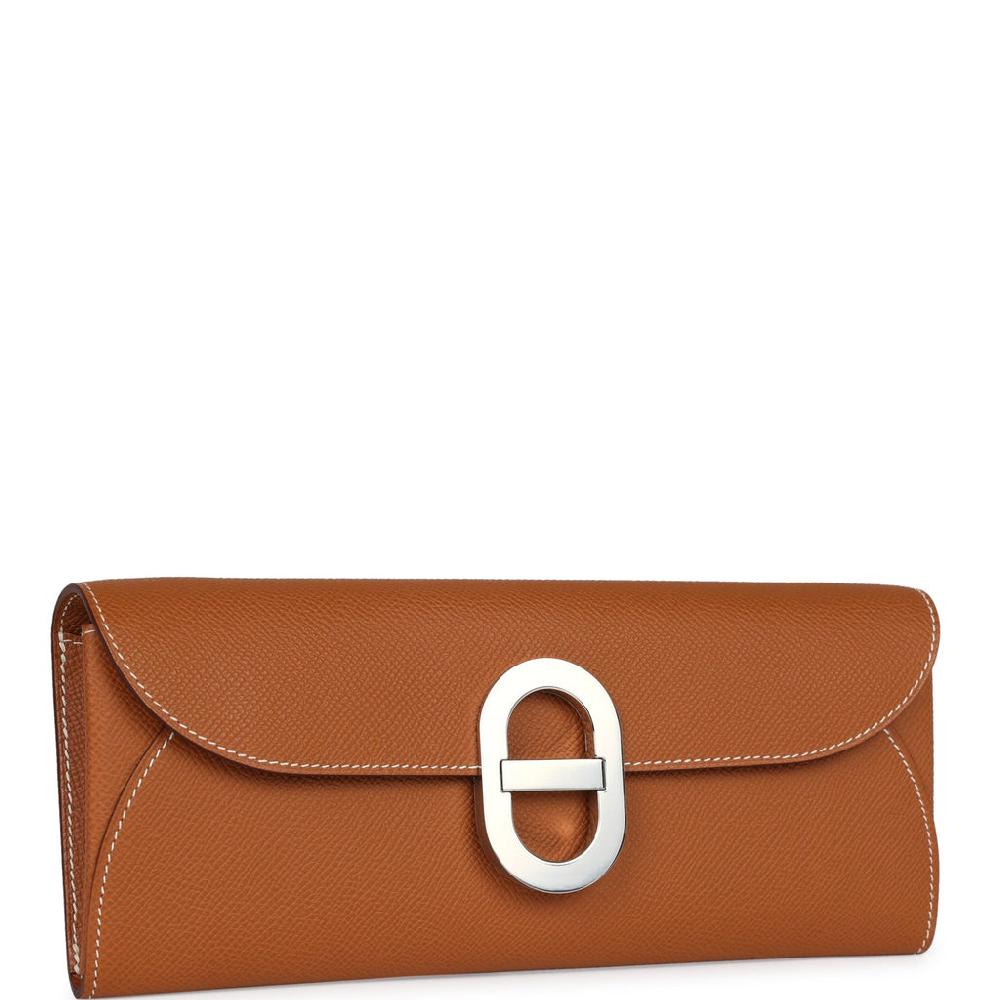 Hermes Chaine D' Ancre Wallet To Go Gold Epsom Palladium Hardware