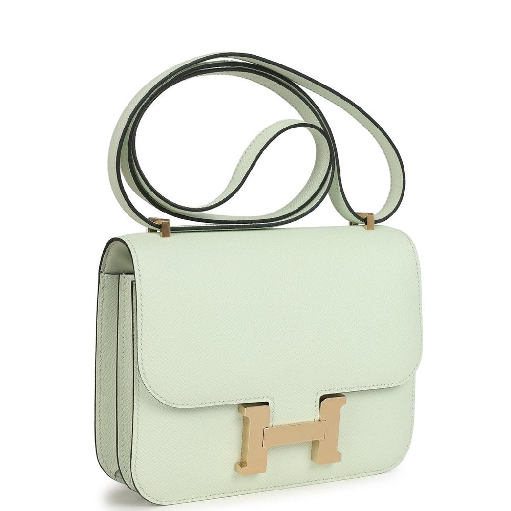 Hermes Constance 1-18 Vert Fizz Epsom Permabrass Hardware