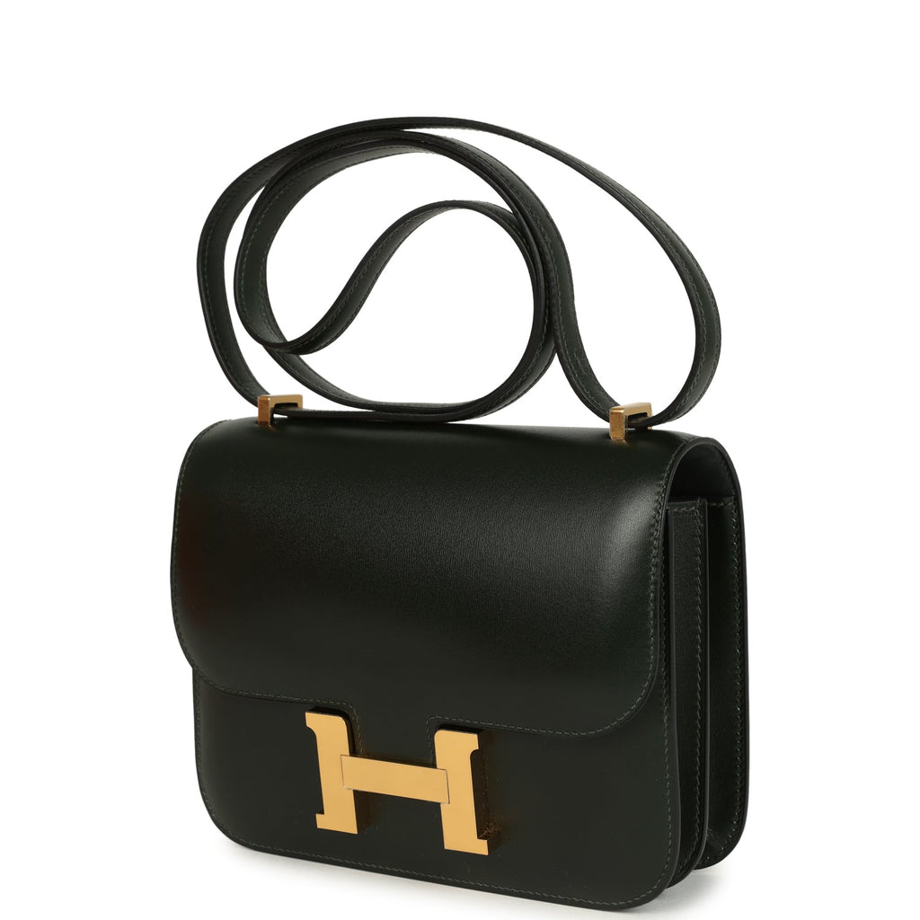 Hermes Constance 1-18 Vert Fonce Box Gold Hardware