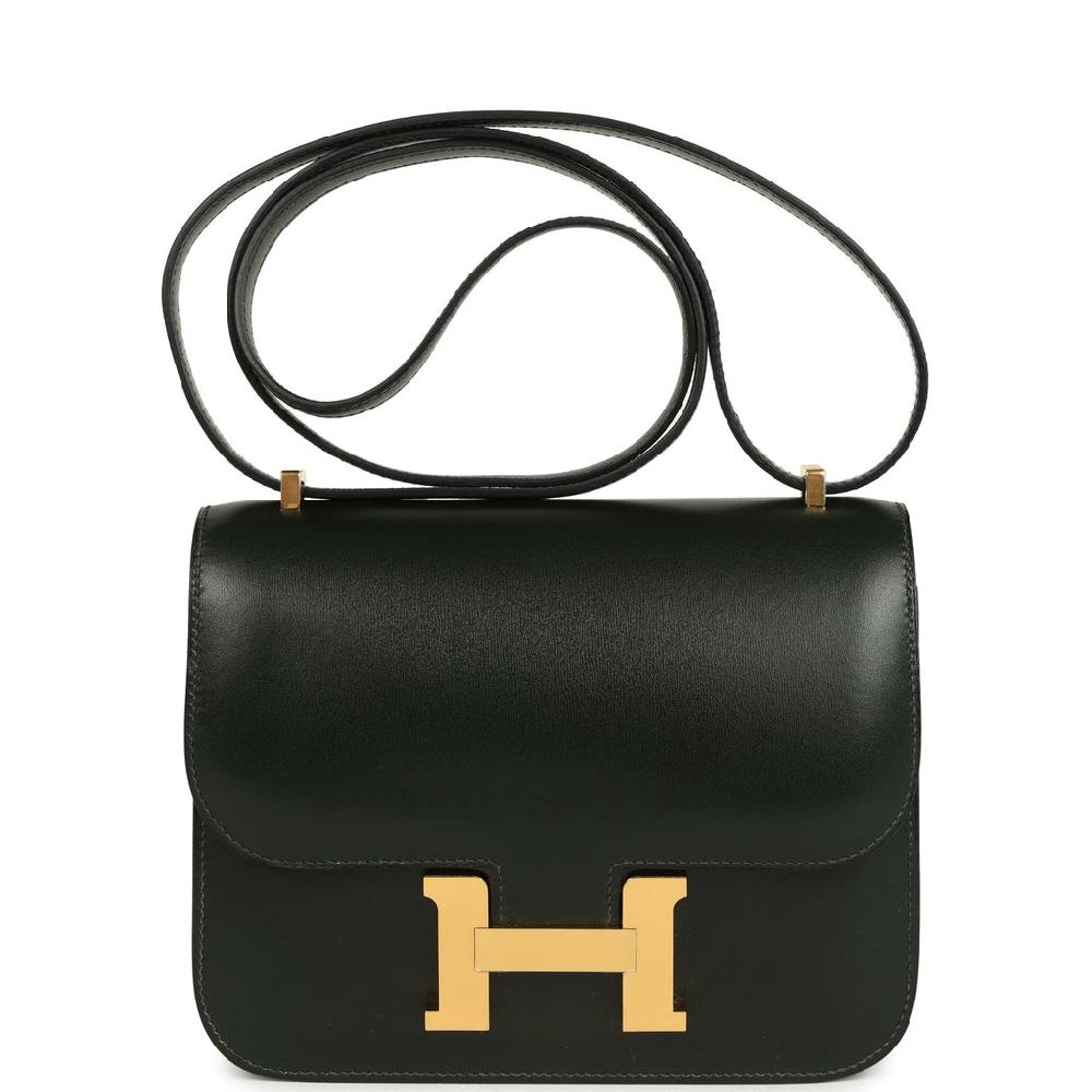 Hermes Constance 1-18 Vert Fonce Box Gold Hardware