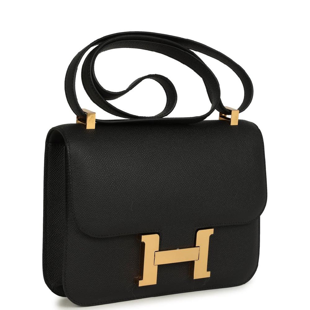 Hermes Constance 1-24 Black Epsom Gold Hardware