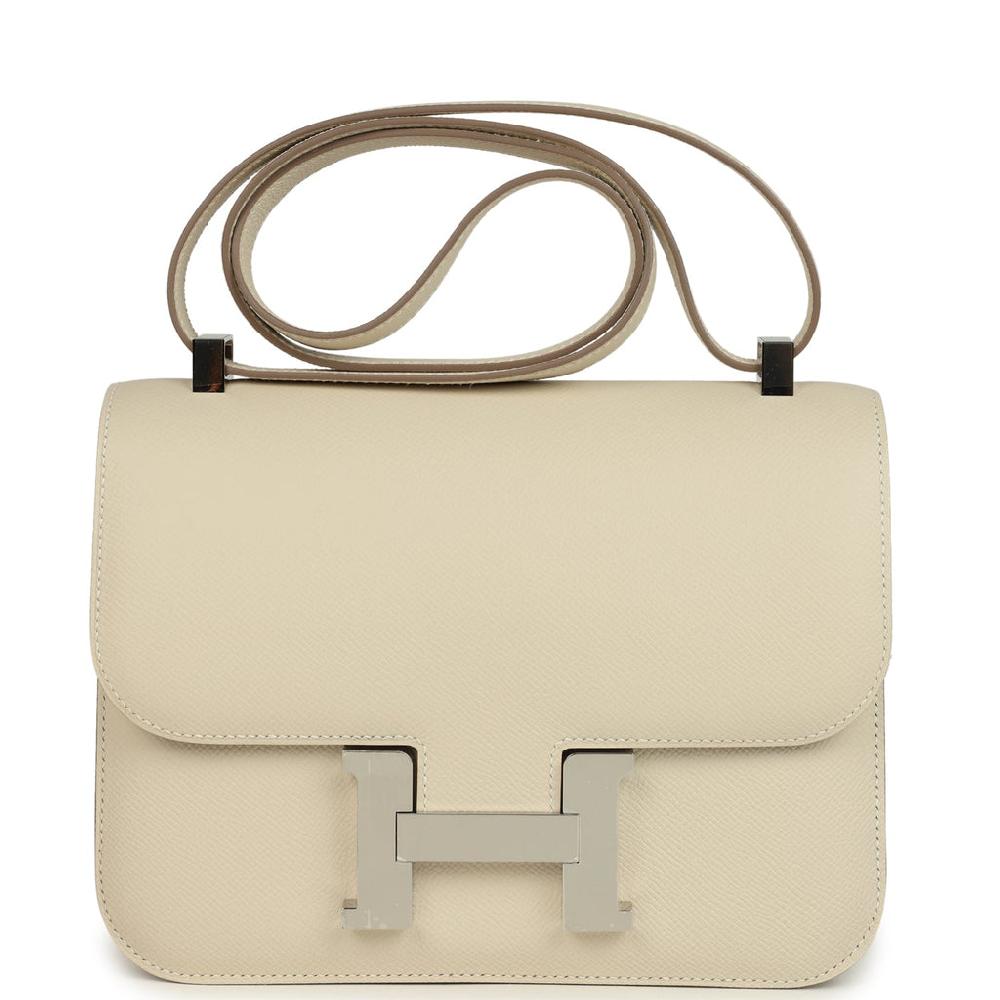 Hermes Constance 1-24 Craie Epsom Palladium Hardware