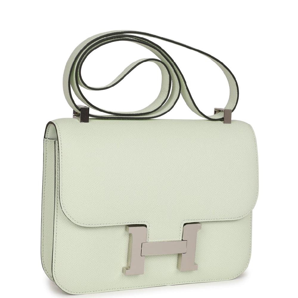 Hermes Constance 1-24 Vert Fizz Epsom Palladium Hardware