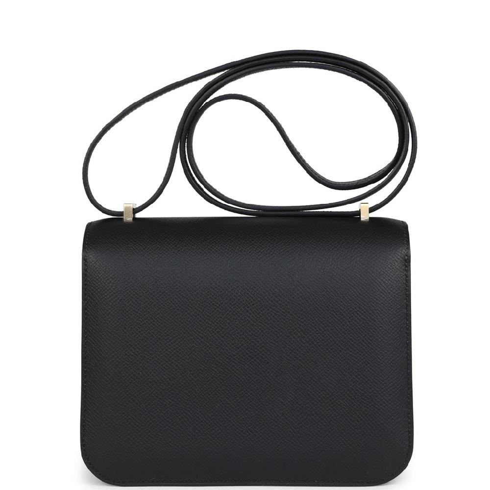Hermes Constance 18 Black Epsom Brushed Gold Hardware