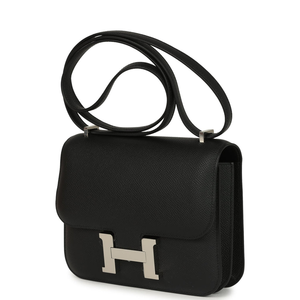 Hermes Constance 18 Black Epsom Palladium Hardware
