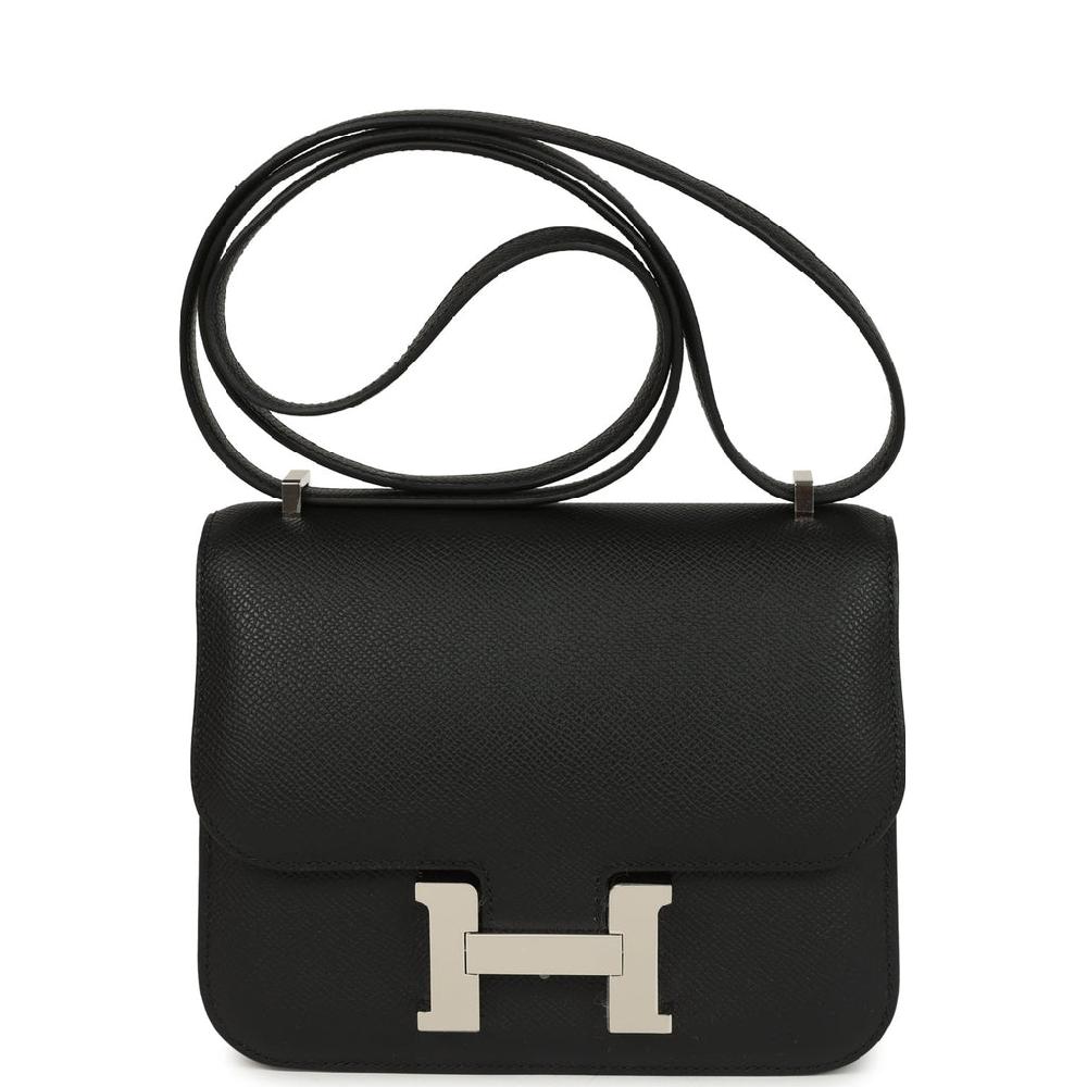 Hermes Constance 18 Black Epsom Palladium Hardware