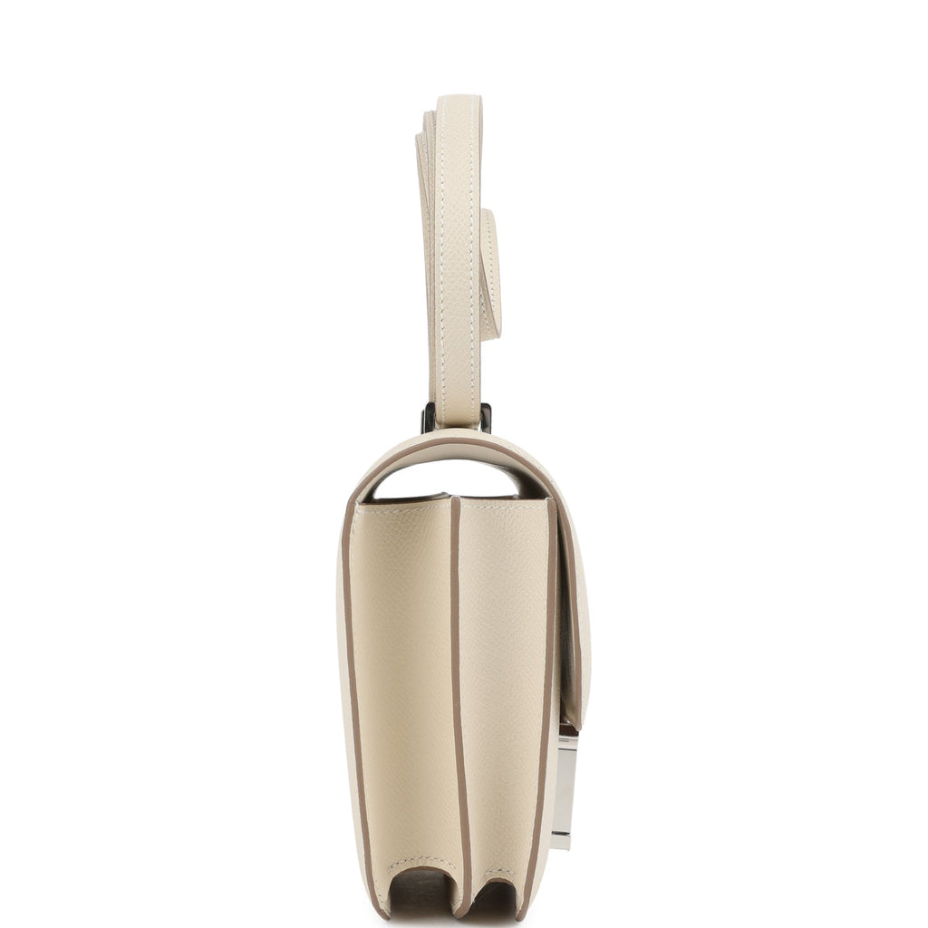 Hermes Constance 18 Craie Epsom Enamel Palladium Hardware