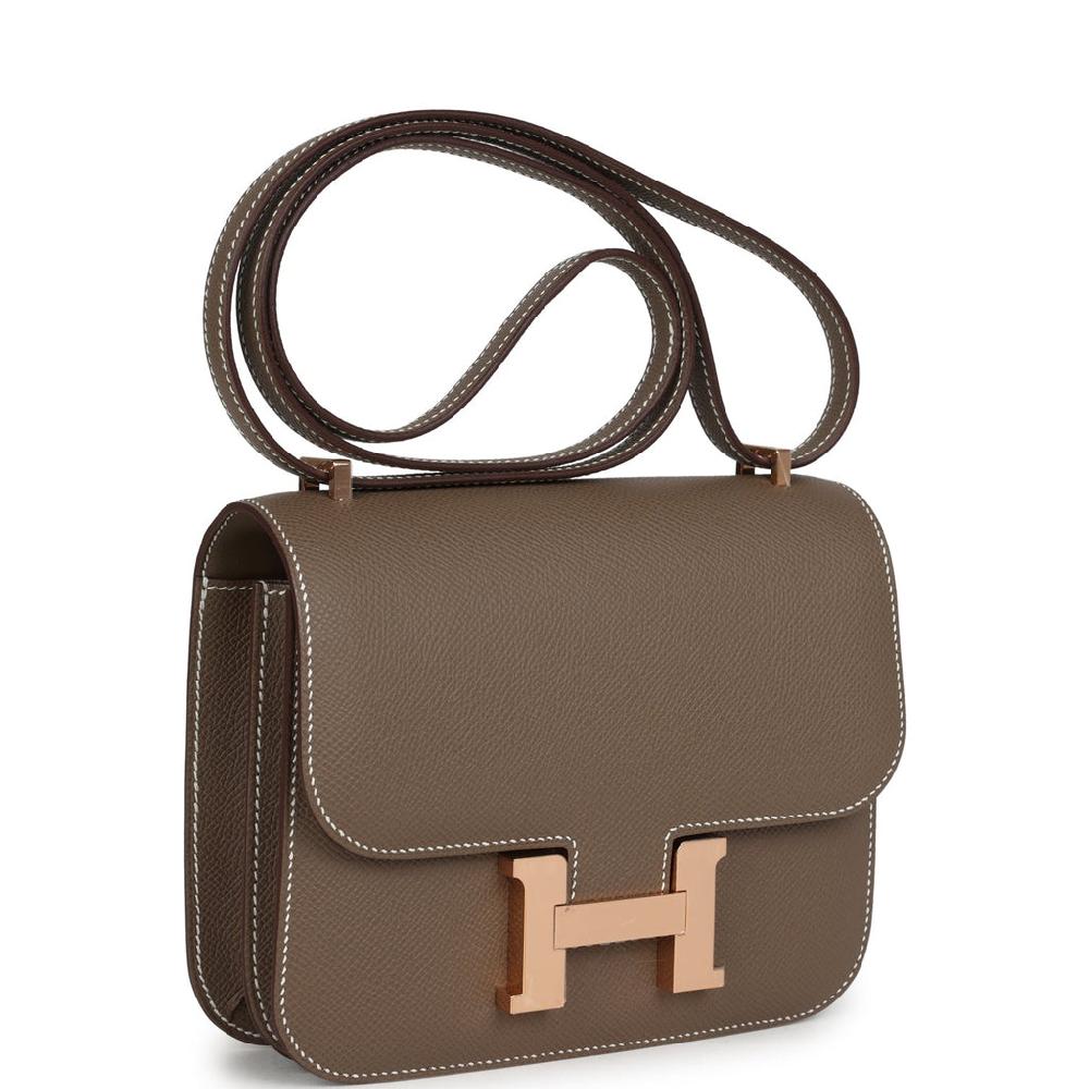 Hermes Constance 18 Etoupe Epsom Rose Gold Hardware