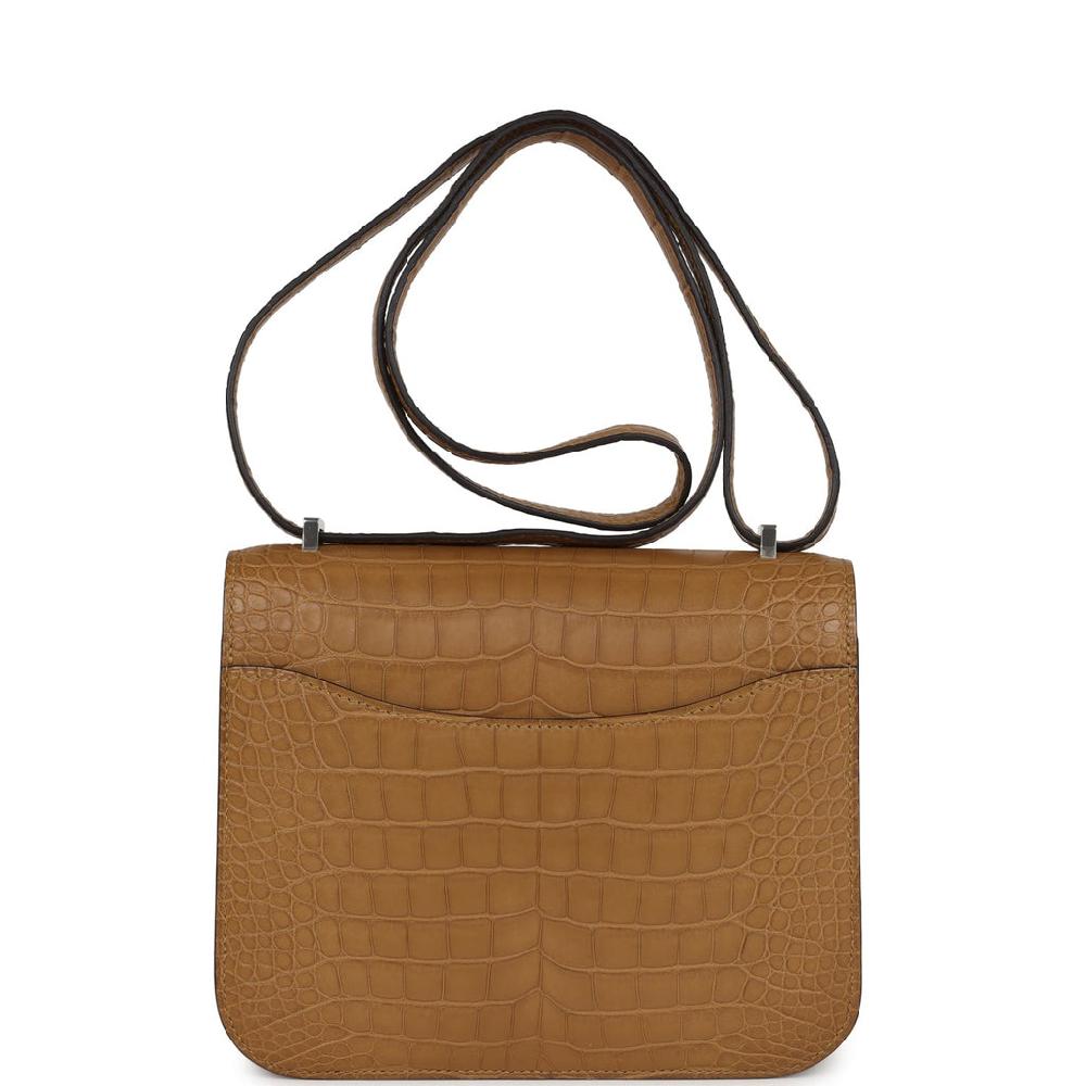 Hermes Constance 18 Kraft Matte Alligator Palladium Hardware