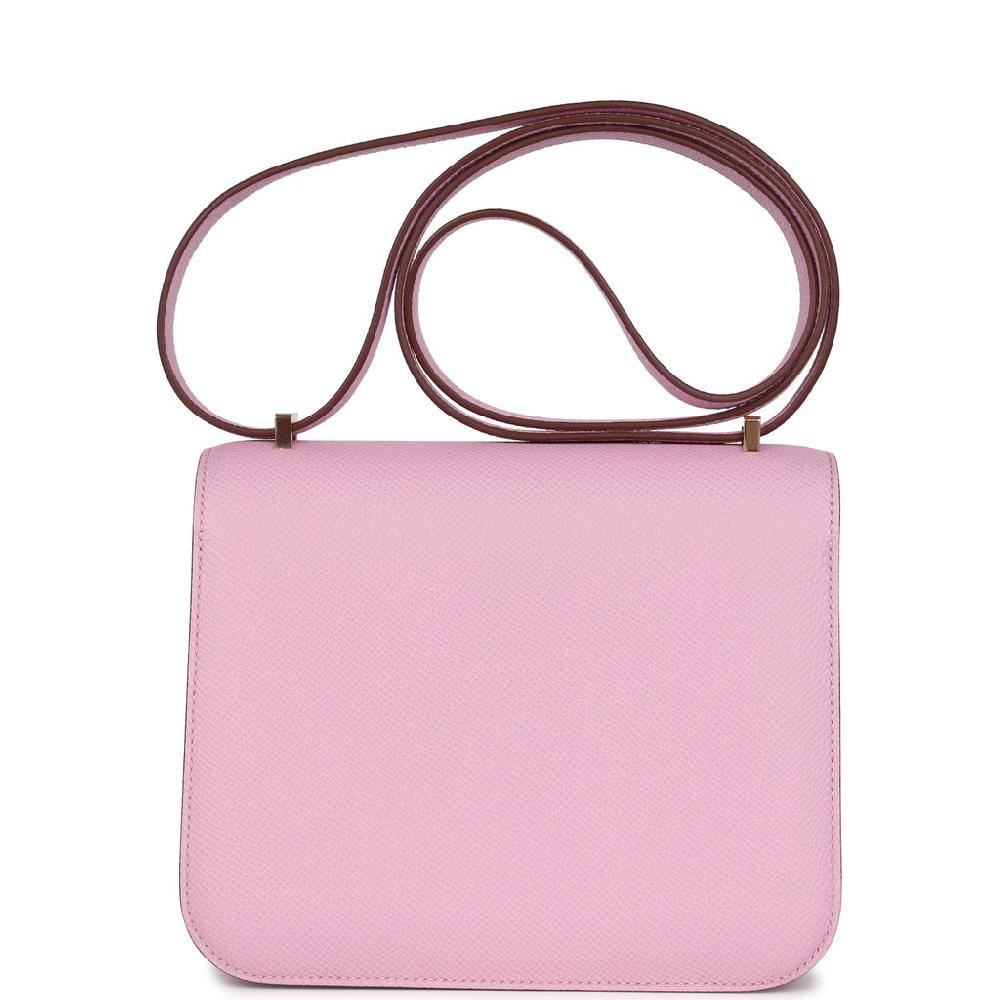 Hermes Constance 18 Mauve Sylvestre Epsom Rose Gold Hardware