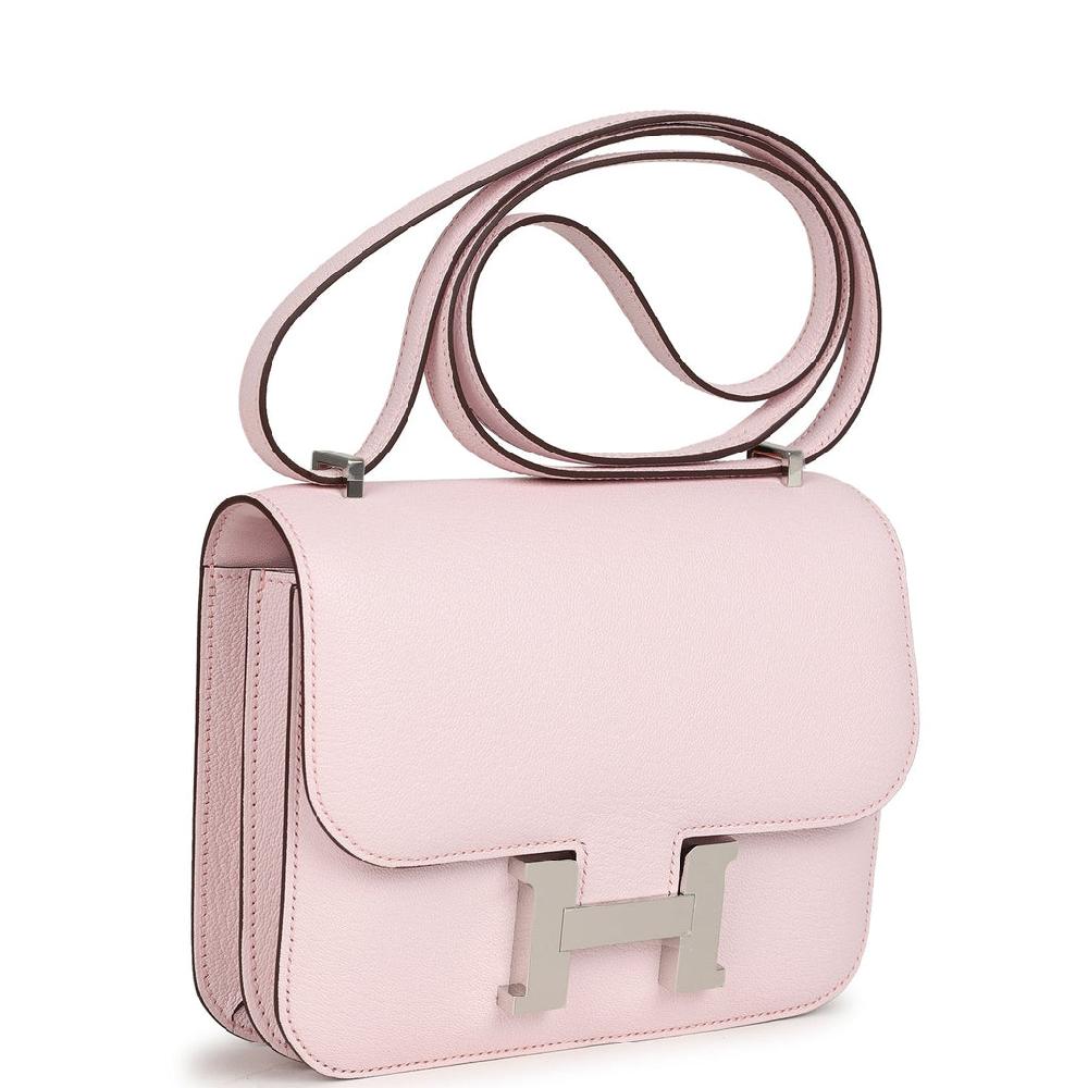 Hermes Constance 18 Rose Darling Chevre Mysore Palladium Hardware
