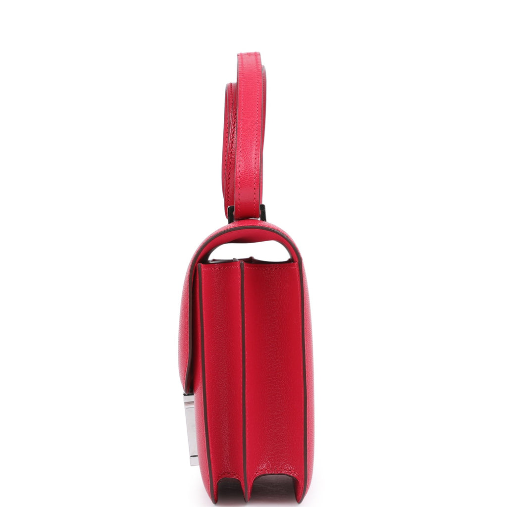 Hermes Constance 18 Rose Extreme Chevre Chamkila Palladium Hardware
