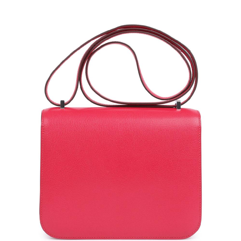 Hermes Constance 18 Rose Extreme Chevre Chamkila Palladium Hardware