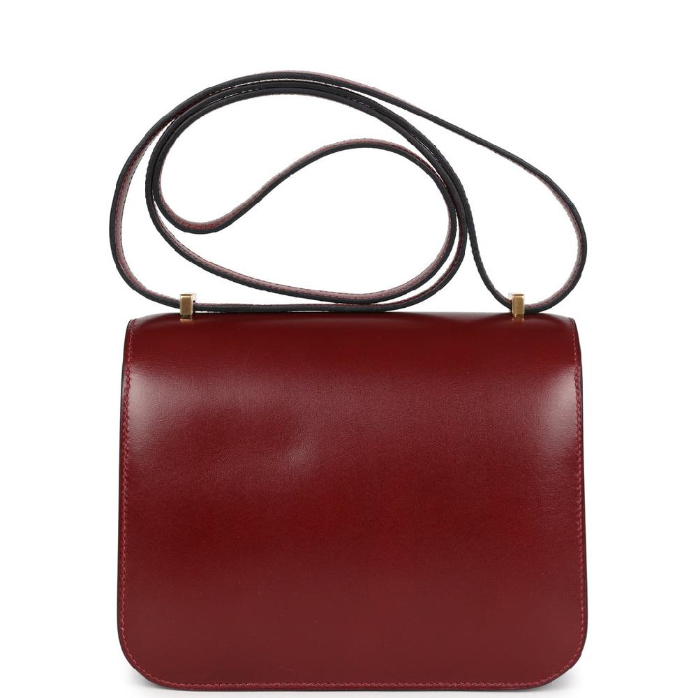 Hermes Constance 18 Rouge H Box Gold Hardware