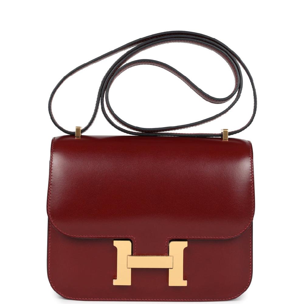 Hermes Constance 18 Rouge H Box Gold Hardware