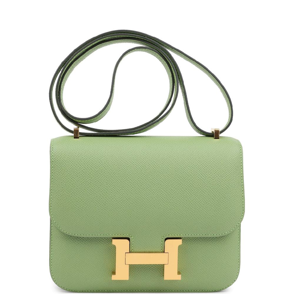 Hermes Constance 18 Vert Criquet Epsom Gold Hardware