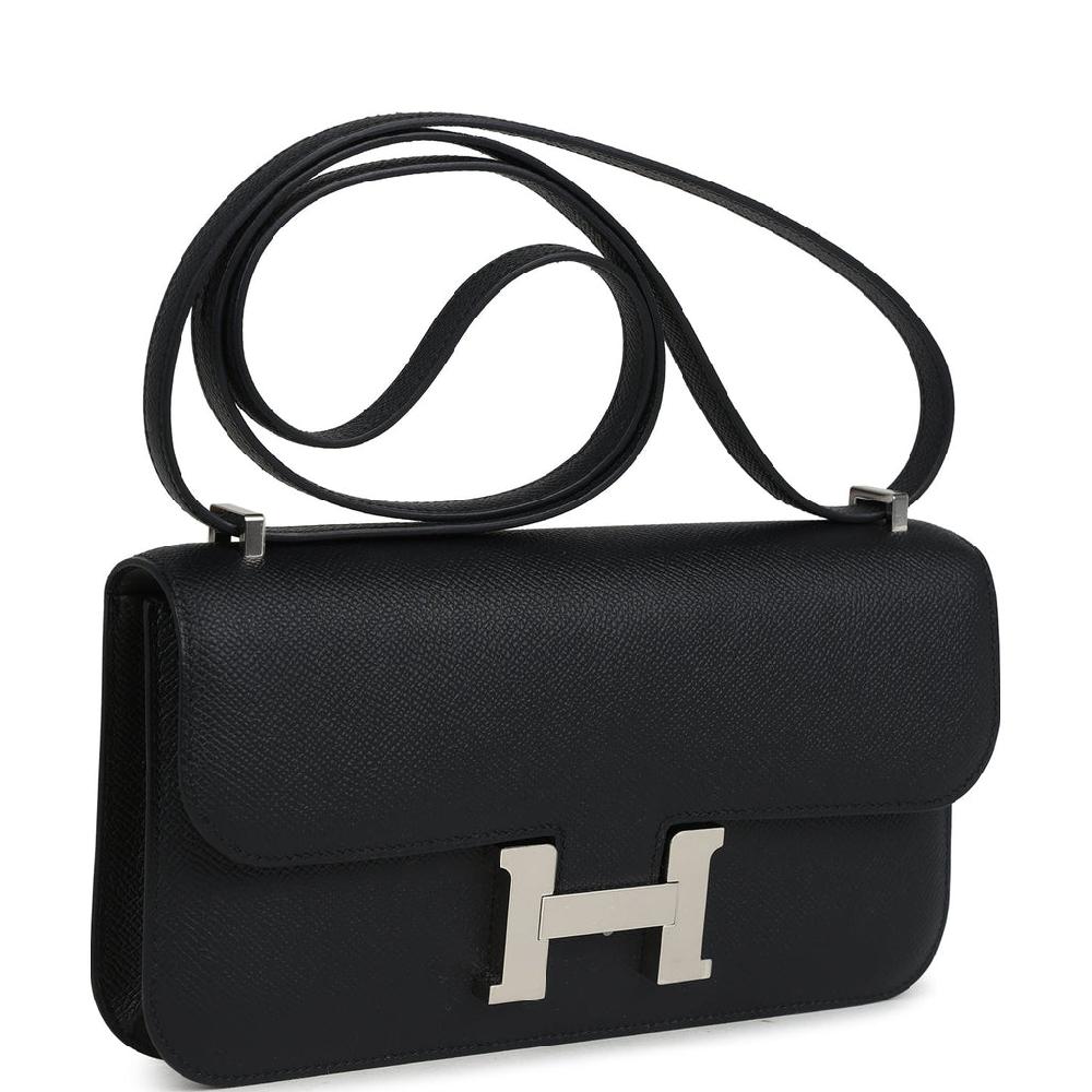 Hermes Constance Elan Black Epsom Palladium Hardware