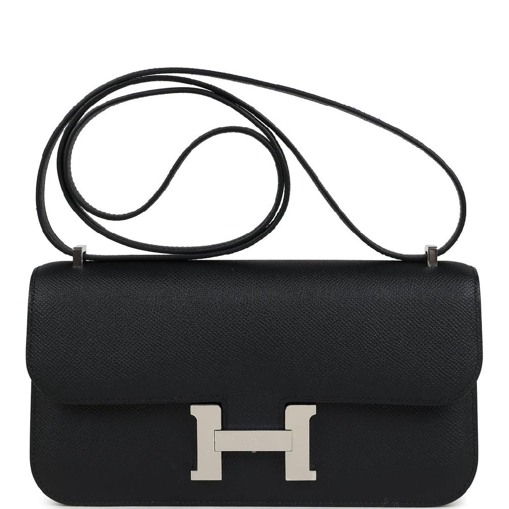 Hermes Constance Elan Black Epsom Palladium Hardware