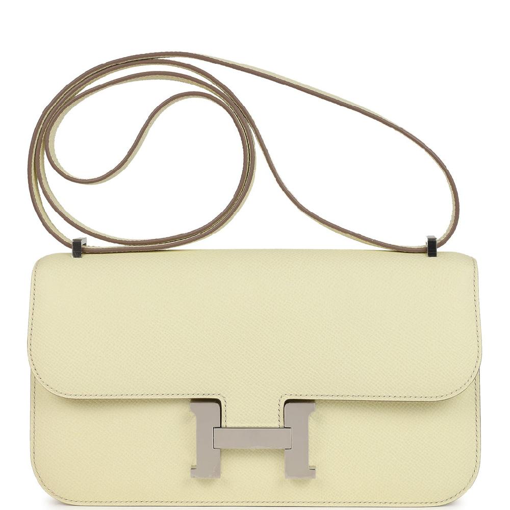 Hermes Constance Elan Jaune Milton Epsom Palladium Hardware