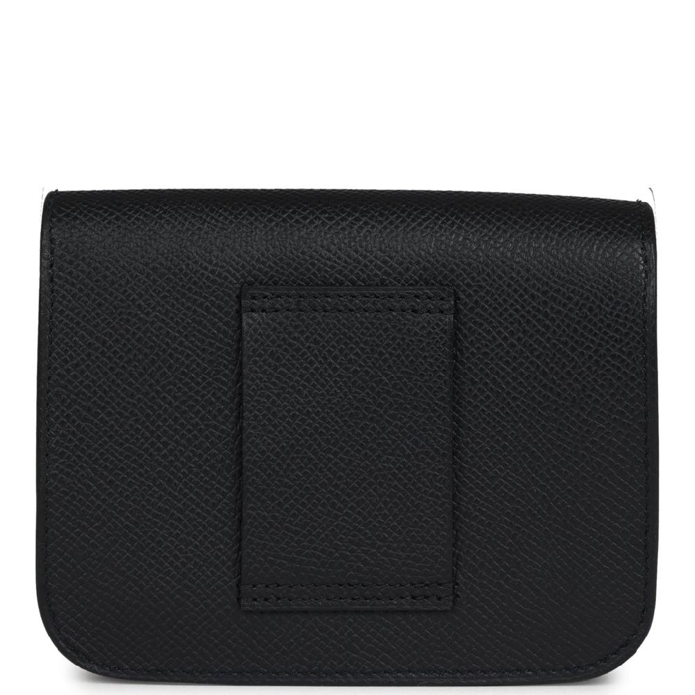 Hermes Constance Slim Wallet Black Epsom Gold Hardware