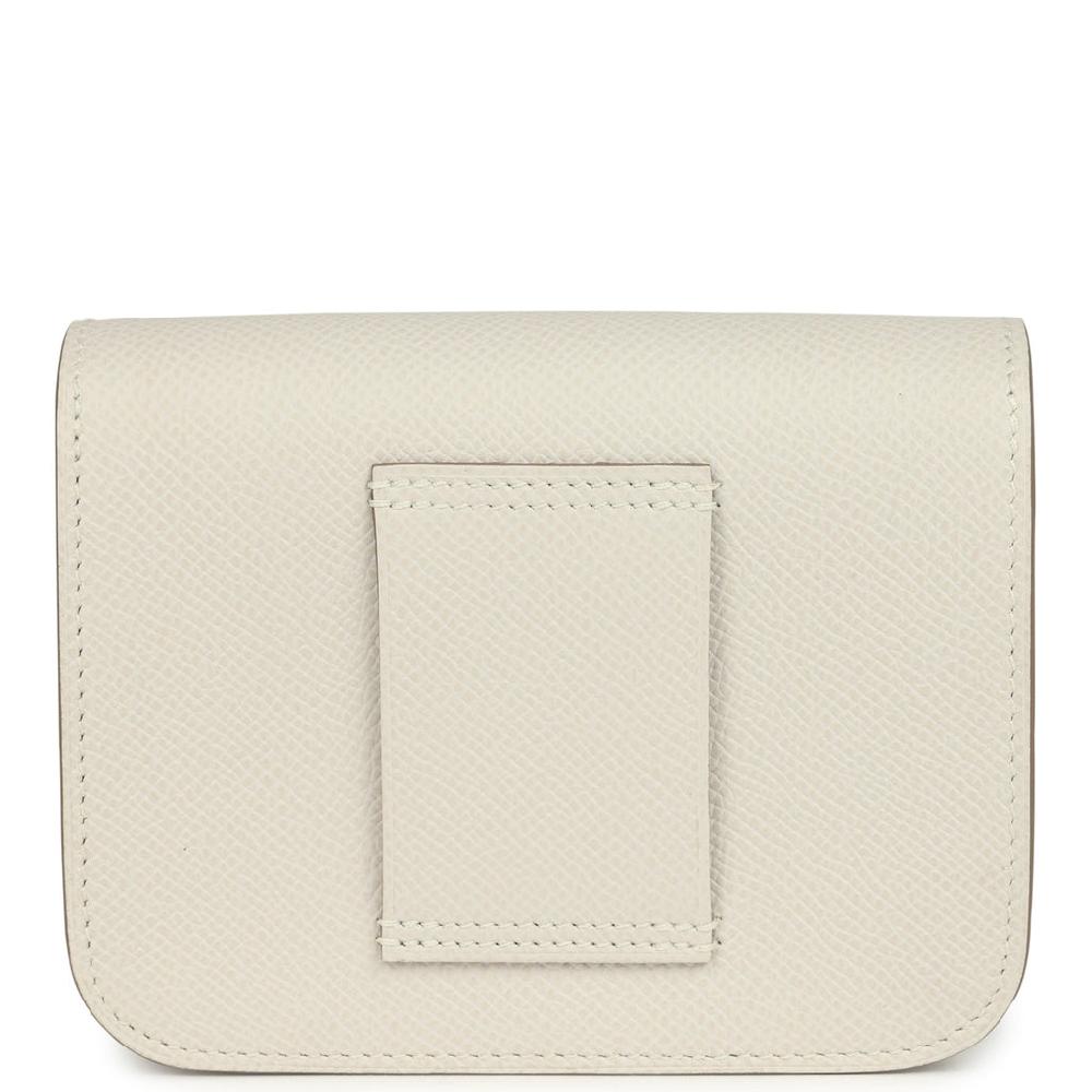 Hermes Constance Slim Wallet Craie Epsom Gold Hardware