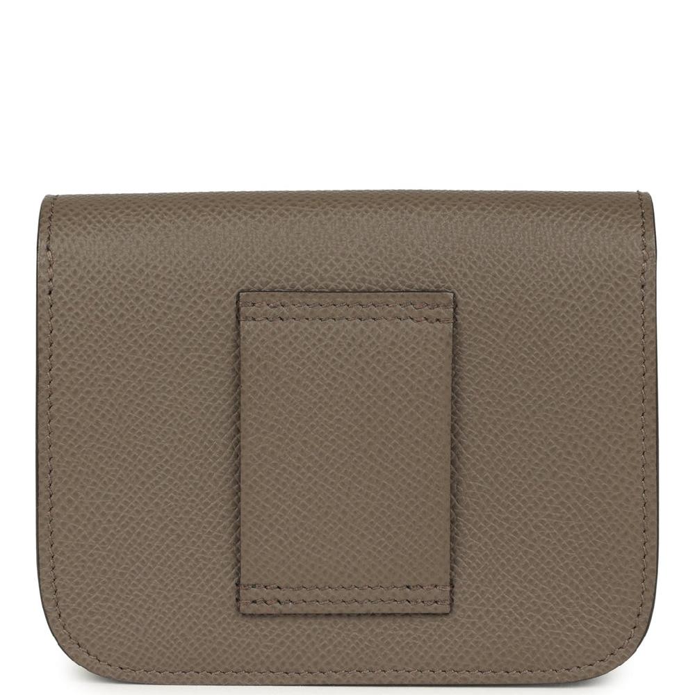 Hermes Constance Slim Wallet Etain Epsom Palladium Hardware