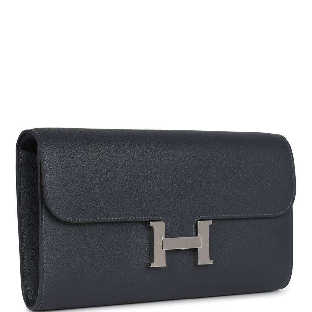 Hermes Constance Wallet To Go Ardoise Evercolor Palladium Hardware