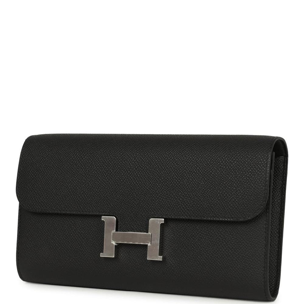 Hermes Constance Wallet To Go Black Epsom Palladium Hardware