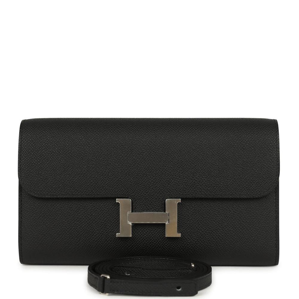 Hermes Constance Wallet To Go Black Epsom Palladium Hardware