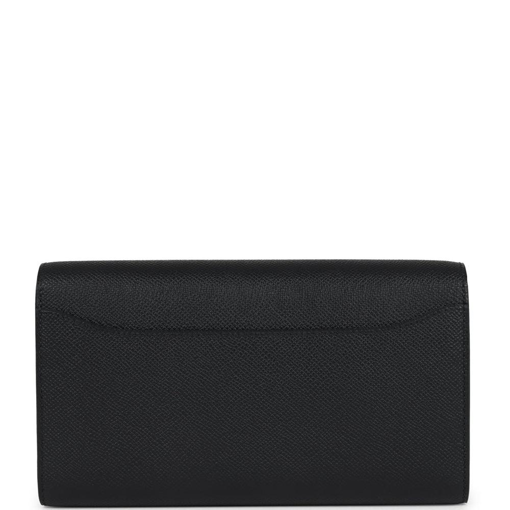 Hermes Constance Wallet To Go Black Epsom Rose Gold Hardware