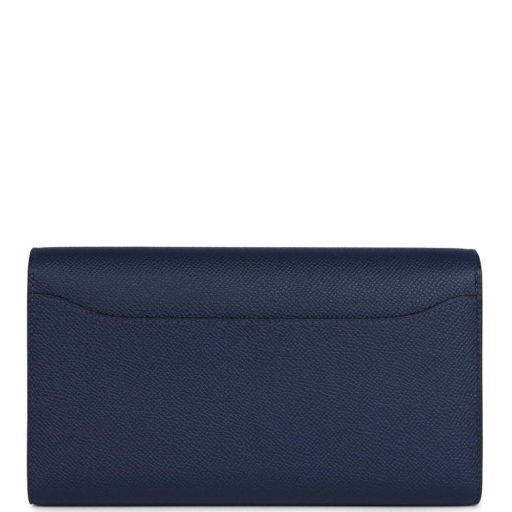 Hermes Constance Wallet To Go Bleu Navy Epsom Palladium Hardware