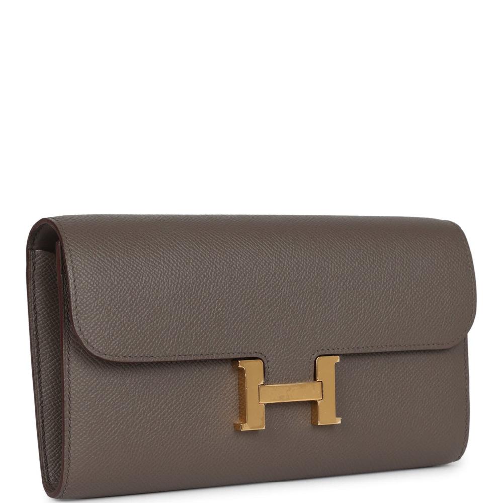 Hermes Constance Wallet To Go Etain Epsom Gold Hardware
