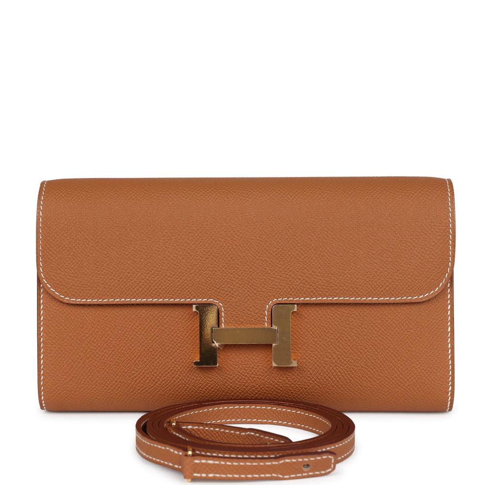 Hermes Constance Wallet To Go Gold Epsom Gold Hardware