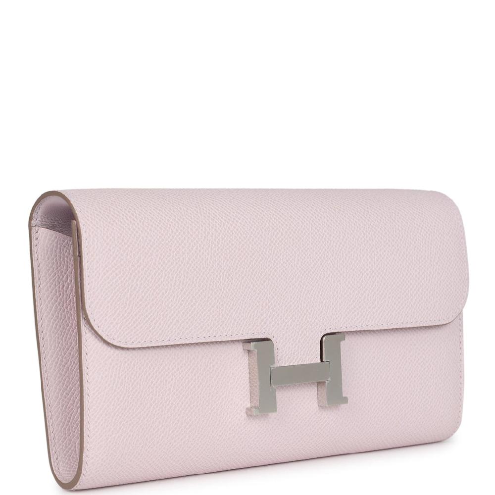 Hermes Constance Wallet To Go Mauve Pale Epsom Palladium Hardware