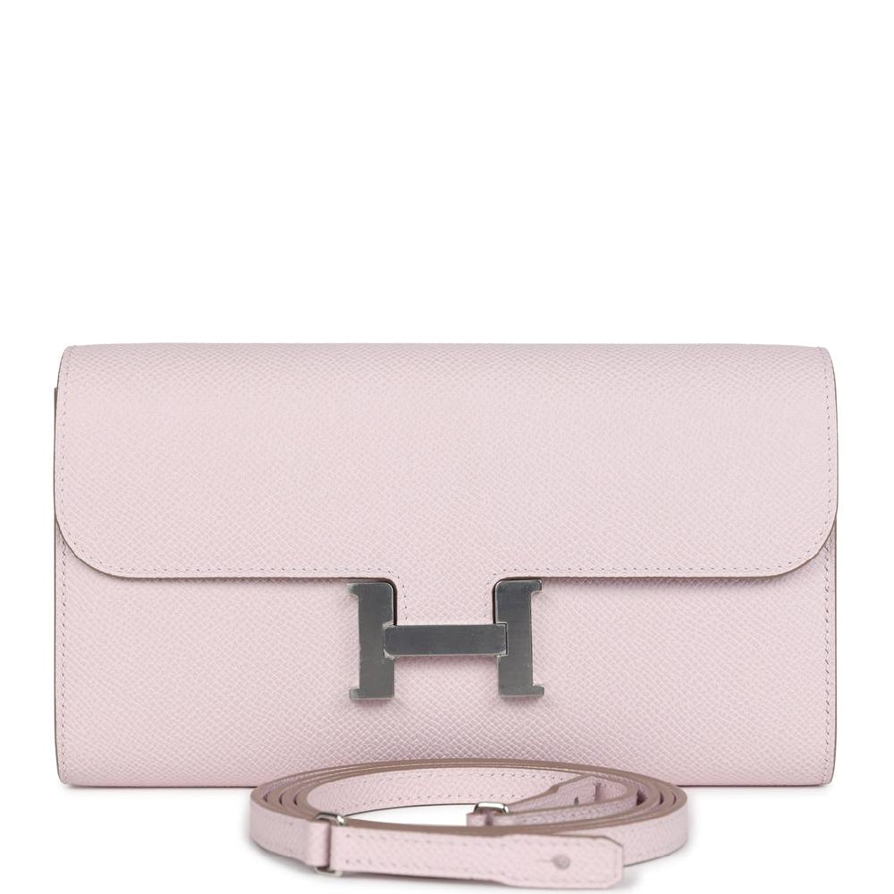 Hermes Constance Wallet To Go Mauve Pale Epsom Palladium Hardware