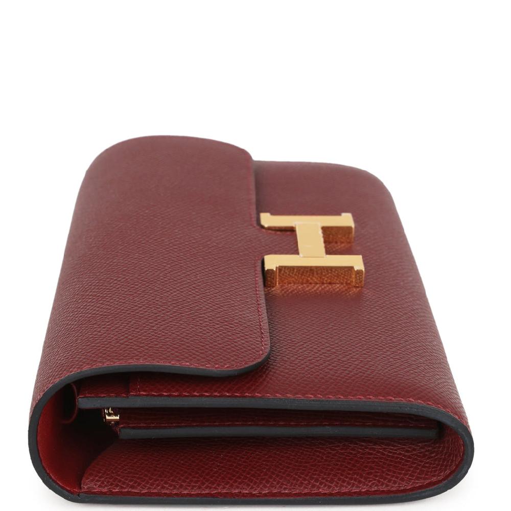 Hermes Constance Wallet To Go Rouge H Epsom Gold Hardware