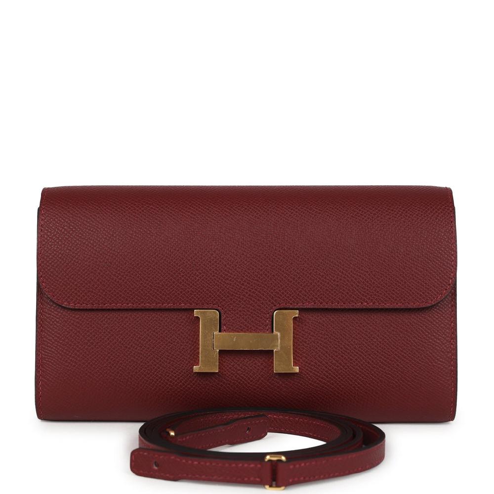 Hermes Constance Wallet To Go Rouge H Epsom Gold Hardware