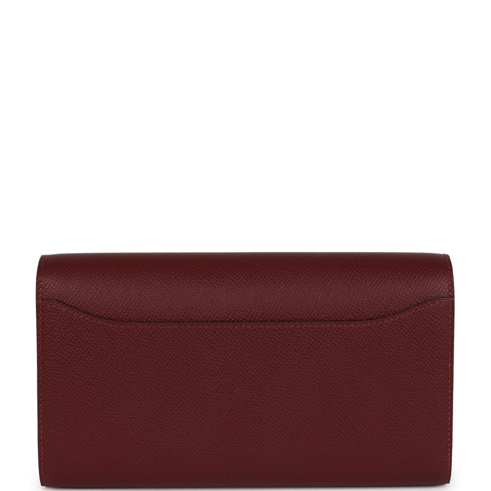 Hermes Constance Wallet To Go Rouge H Epsom Palladium Hardware