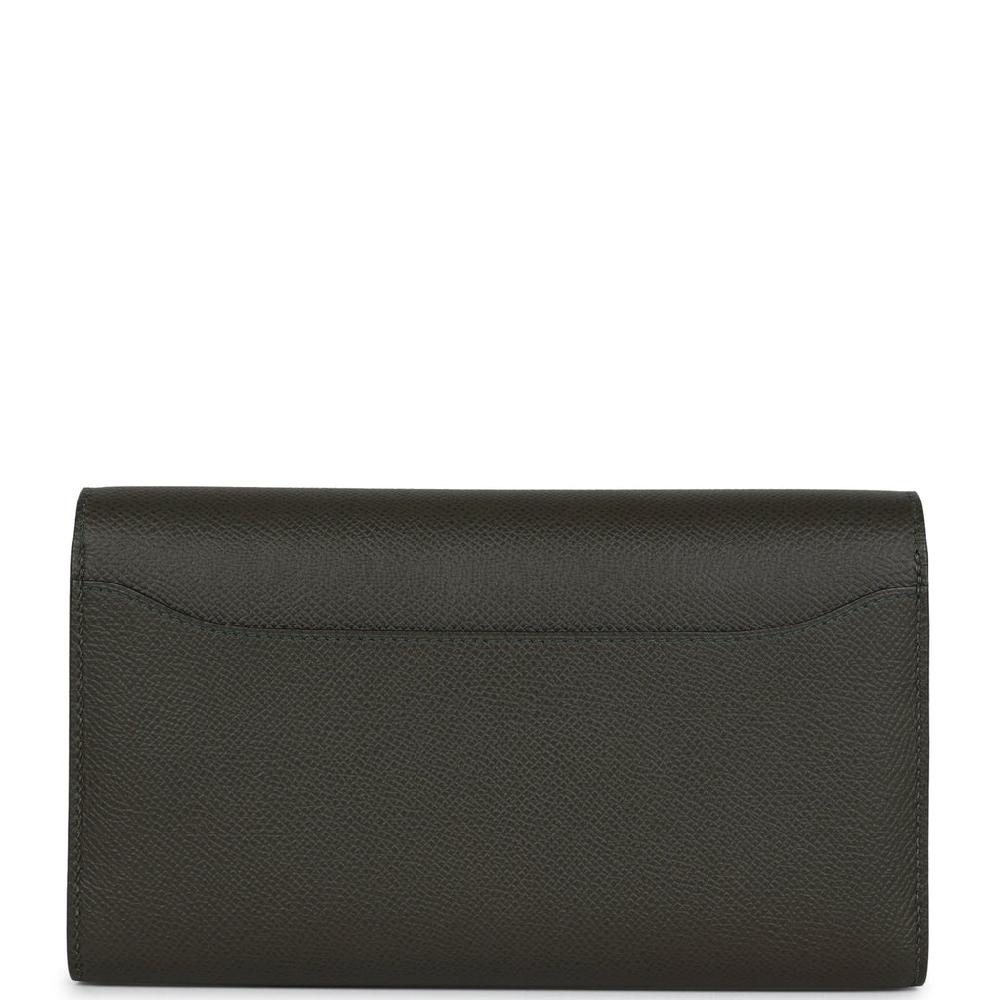 Hermes Constance Wallet To Go Vert De Gris Epsom Gold Hardware