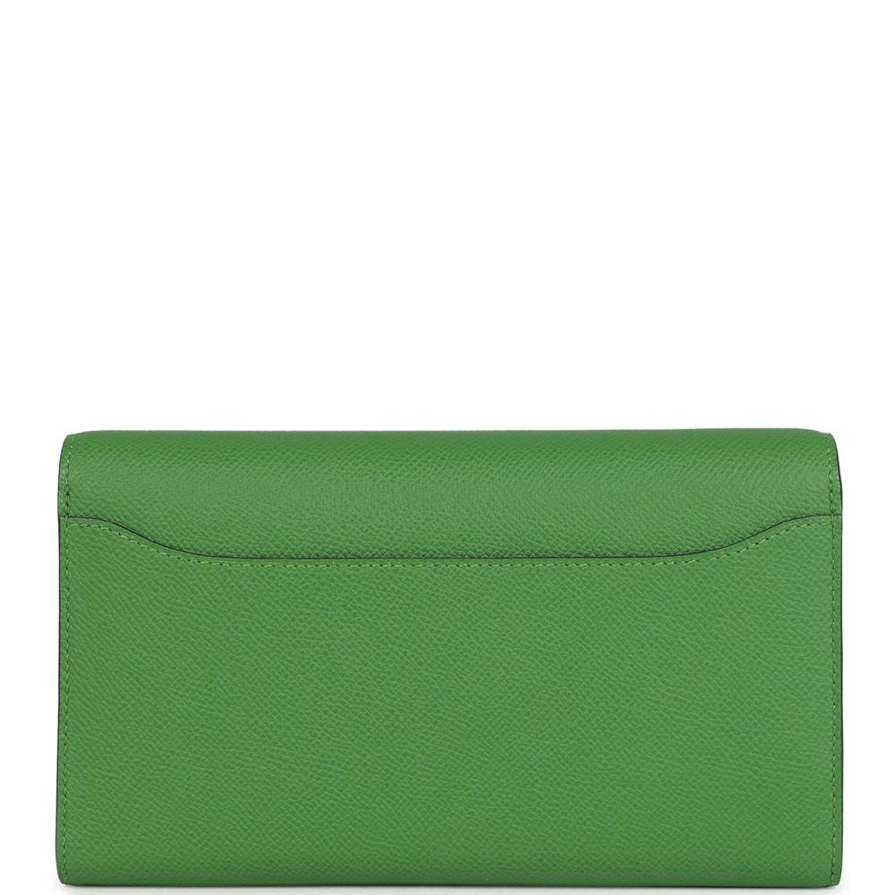 Hermes Constance Wallet To Go Vert Yucca Epsom Gold Hardware