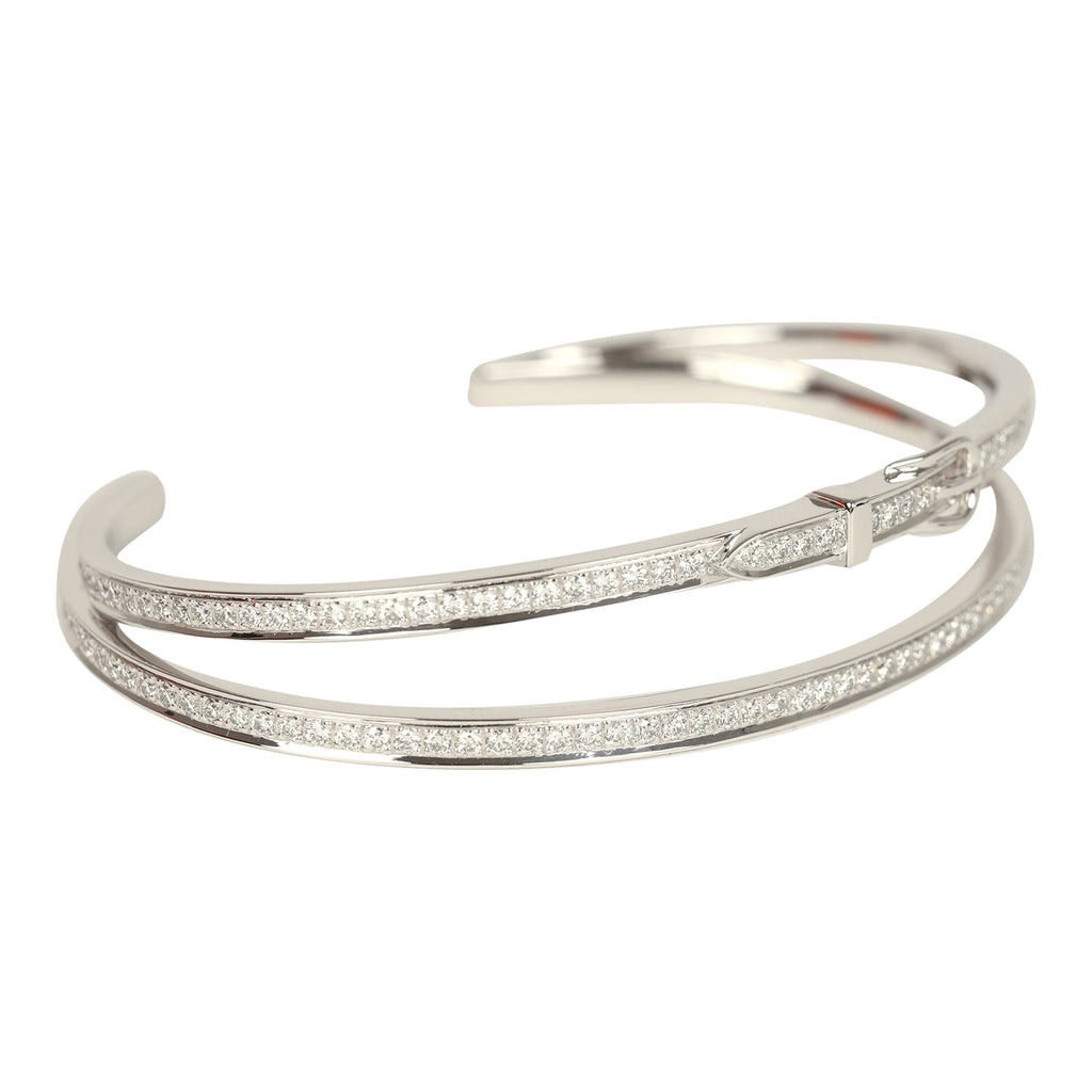 Hermes Etriviere Bracelet GM White Gold & Diamonds