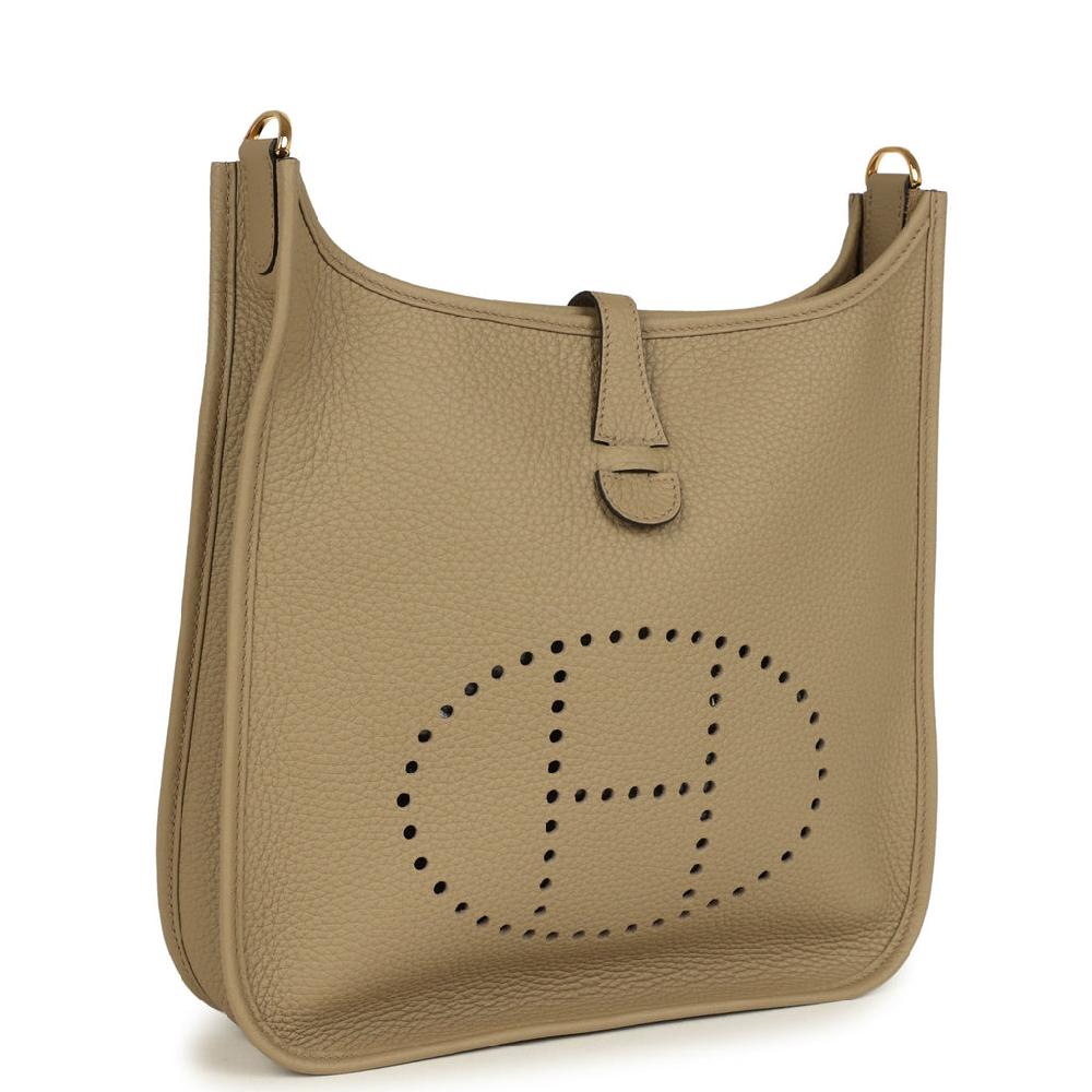 Hermes Evelyne III PM Beige Marfa Clemence Gold Hardware