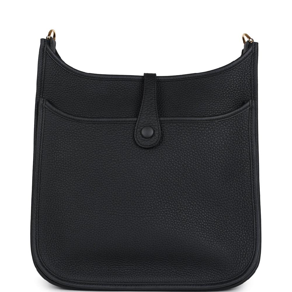 Hermes Evelyne III PM Black Clemence Gold Hardware