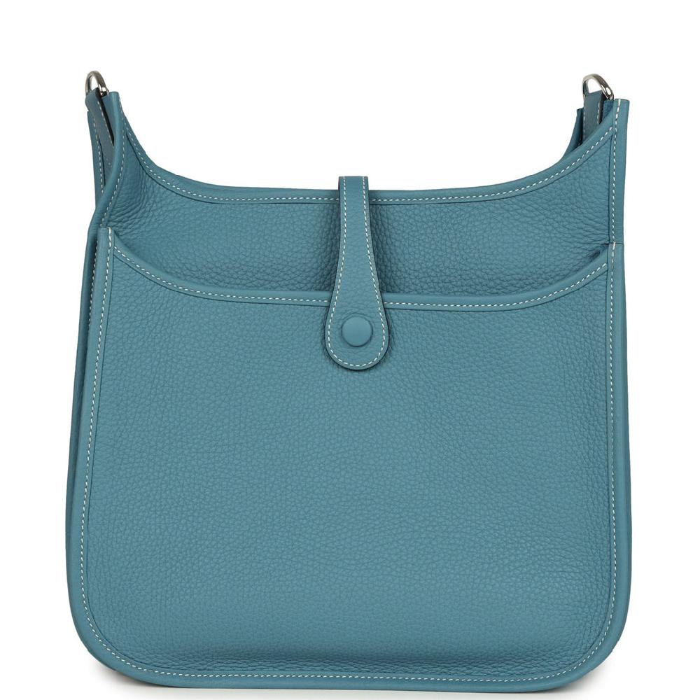 Hermes Evelyne III PM Blue Jean Clemence Palladium Hardware