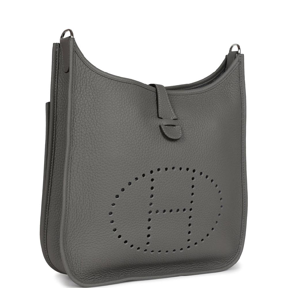 Hermes Evelyne III PM Gris Meyer Clemence Palladium Hardware